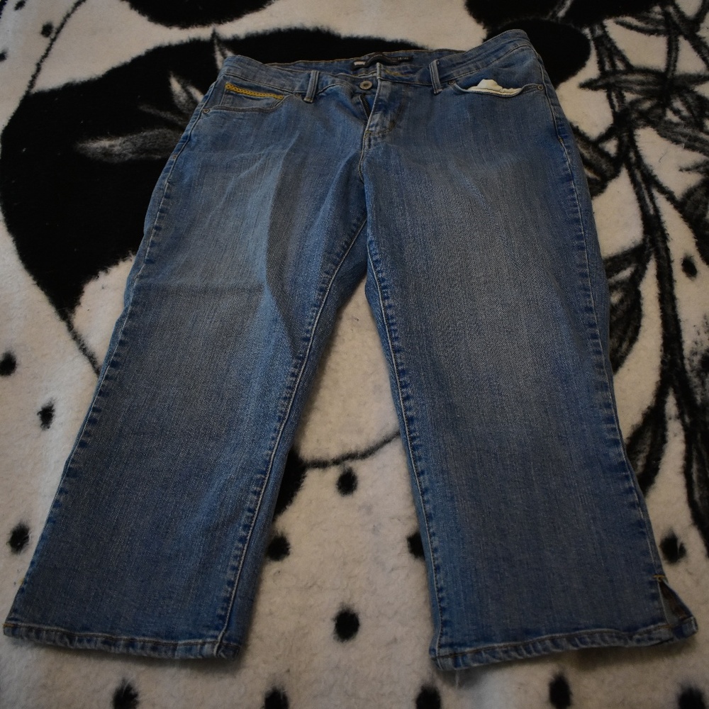 Demi Curve Classic Rose Capri Jeans